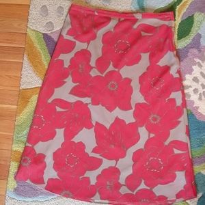 Knee length floral skirt